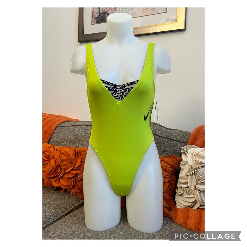 ❣️🆕 NIKE Swim U Back Atomic Green One Piece Swimsuit❣️